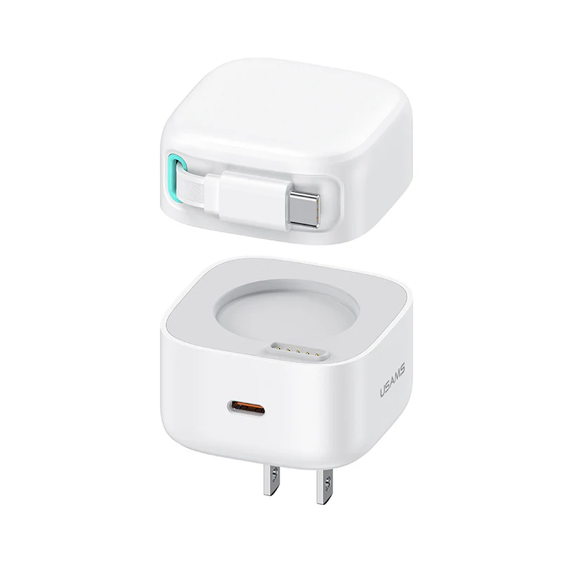 ZEERA Magnetic Modular GaN Wall Charger with Built-in Retractable Charging Cable for iPhone, MacBook Pro,iPad Pro - Image 3