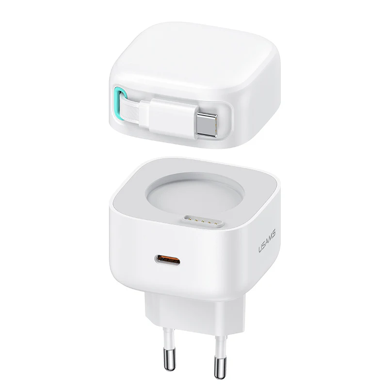 ZEERA Magnetic Modular GaN Wall Charger with Built-in Retractable Charging Cable for iPhone, MacBook Pro,iPad Pro - Image 4