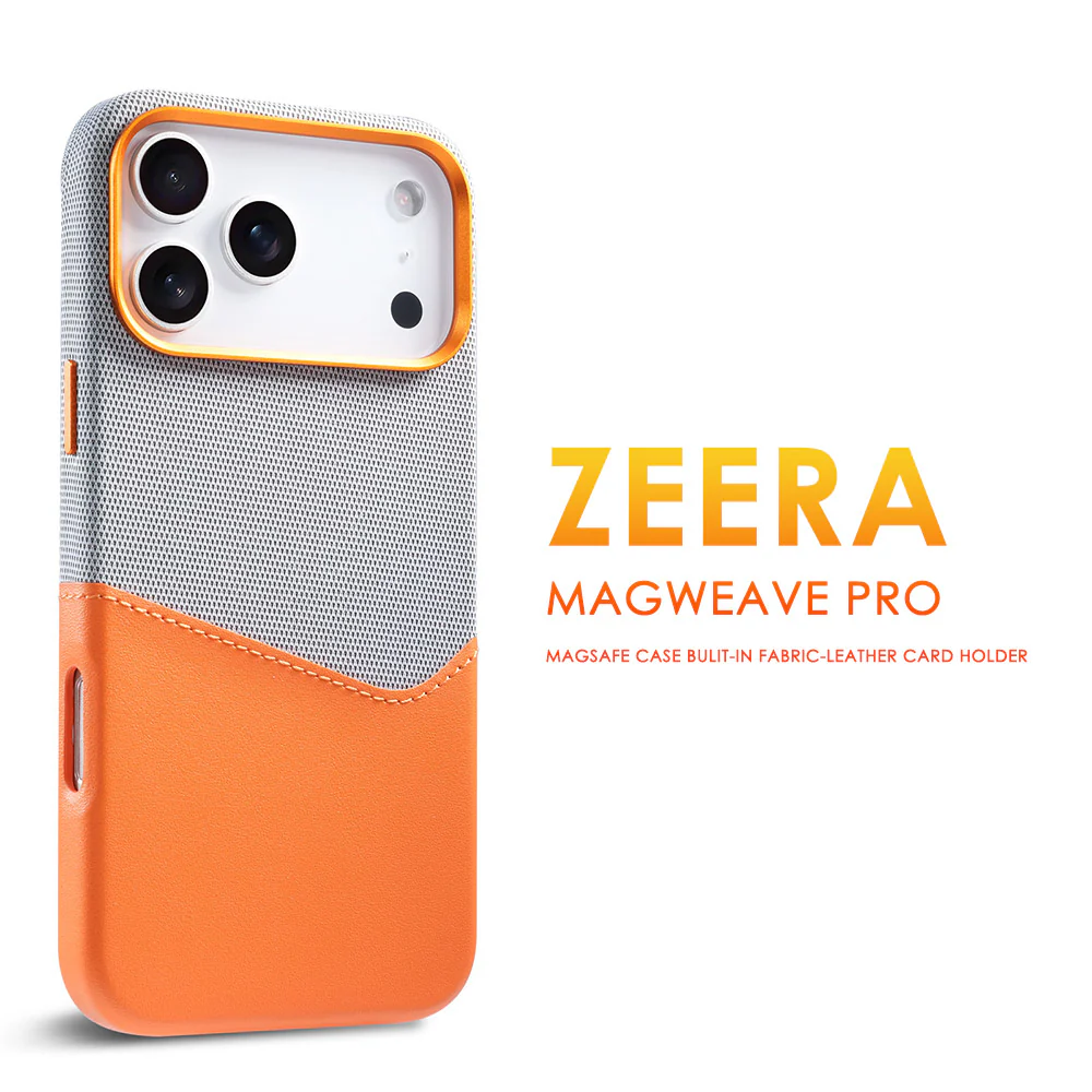 ZEERA MagWeave Pro : MagSafe Case with Built-In Card Holder for iPhone 17 Air, iPhone 17 Pro Max